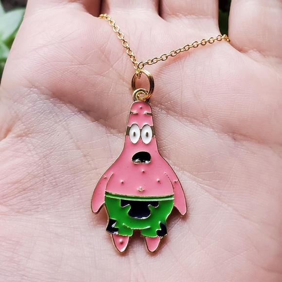 New Gold Patrick Spongebob Squarepants Necklace - Picture 1 of 4